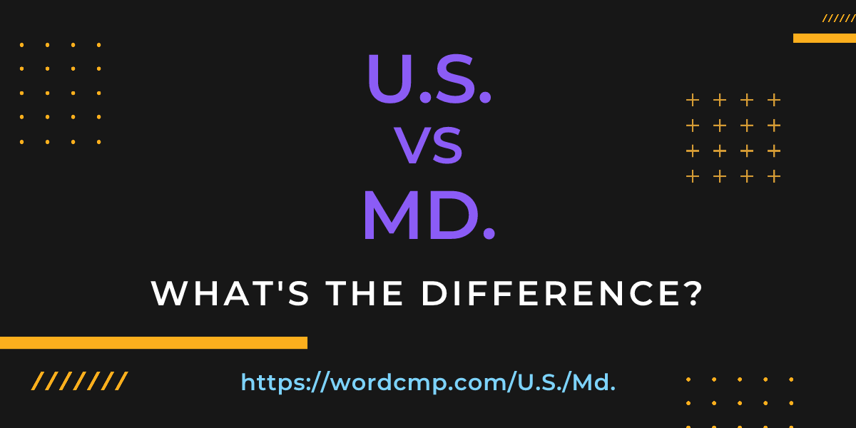 Difference between U.S. and Md.