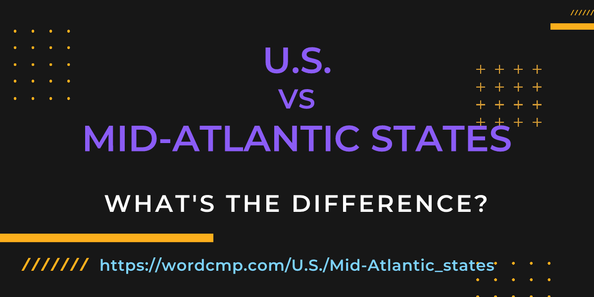 Difference between U.S. and Mid-Atlantic states