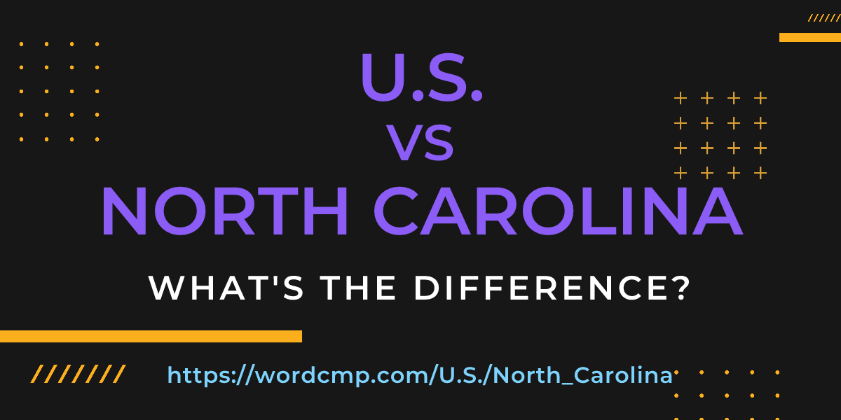 Difference between U.S. and North Carolina