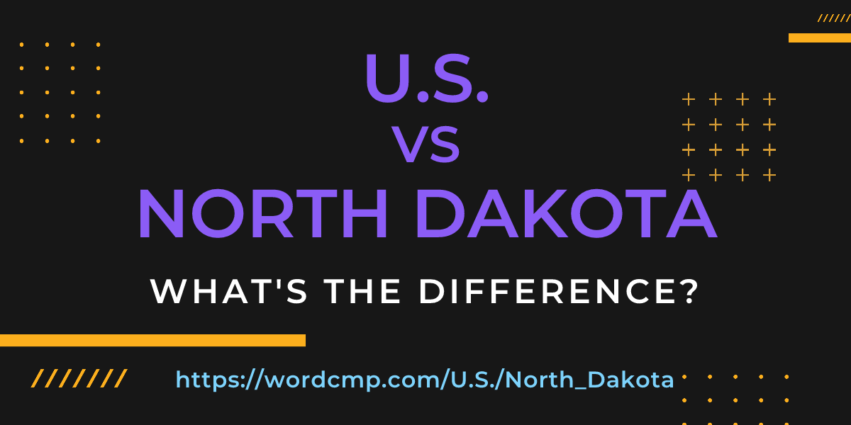 Difference between U.S. and North Dakota