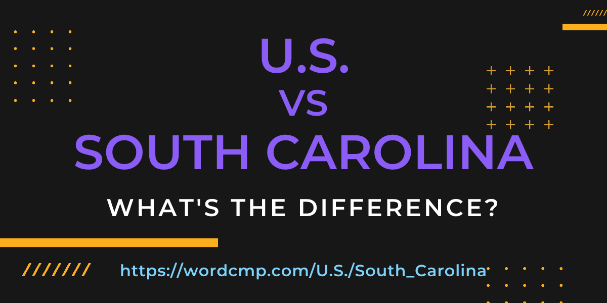 Difference between U.S. and South Carolina