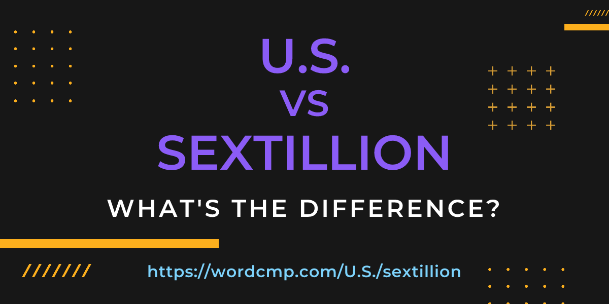 Difference between U.S. and sextillion