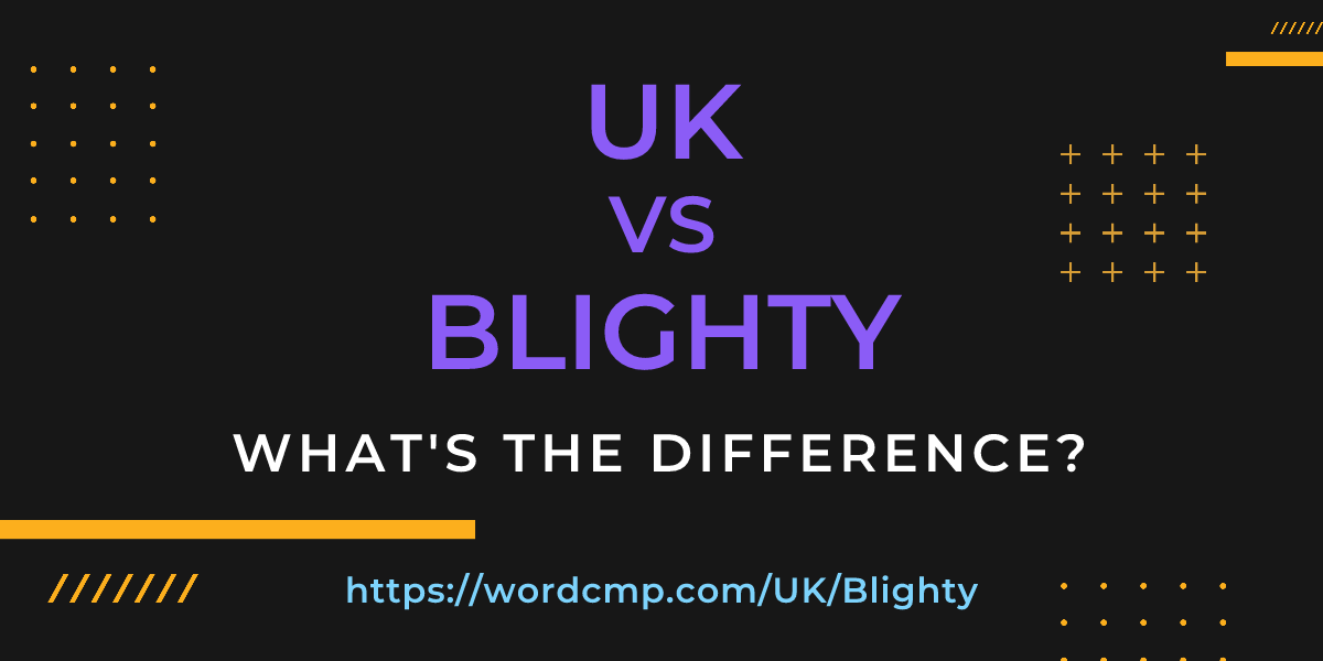 Difference between UK and Blighty
