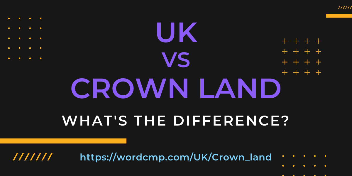Difference between UK and Crown land