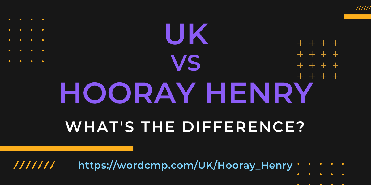 Difference between UK and Hooray Henry