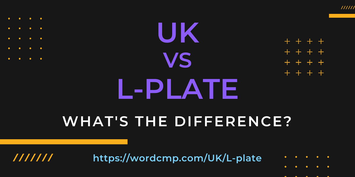 Difference between UK and L-plate