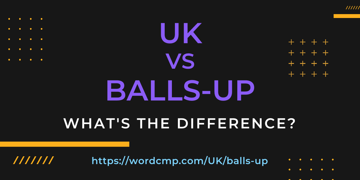 Difference between UK and balls-up