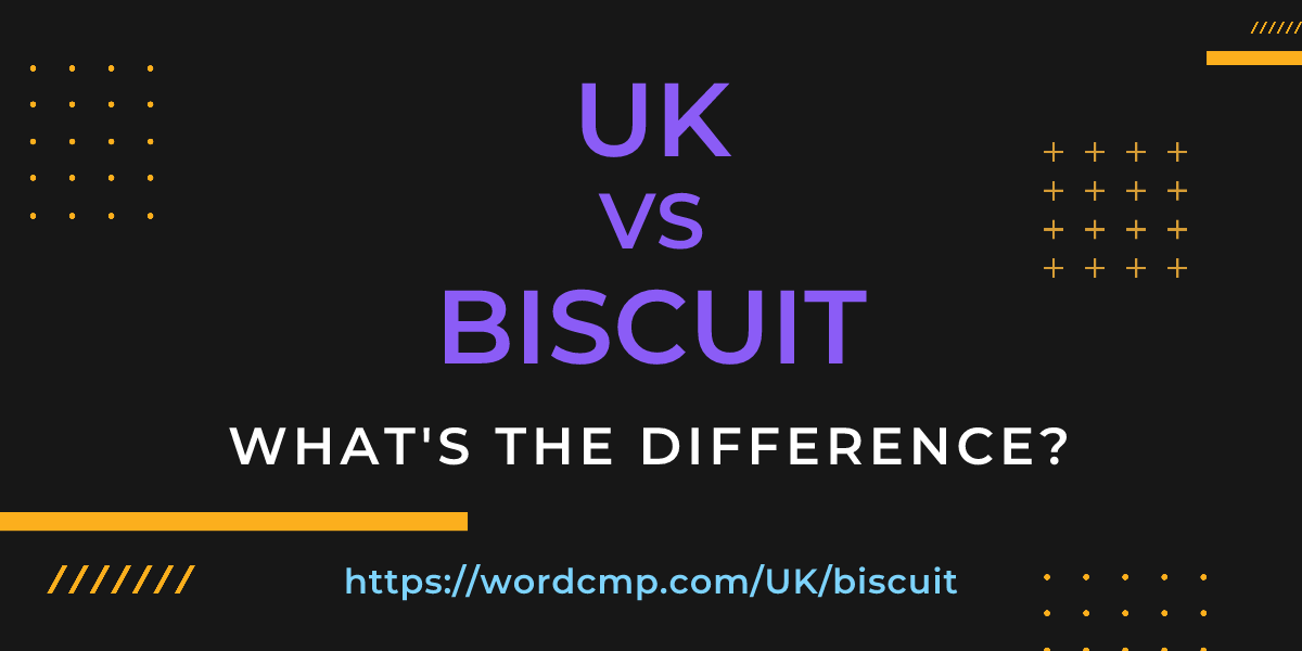 Difference between UK and biscuit