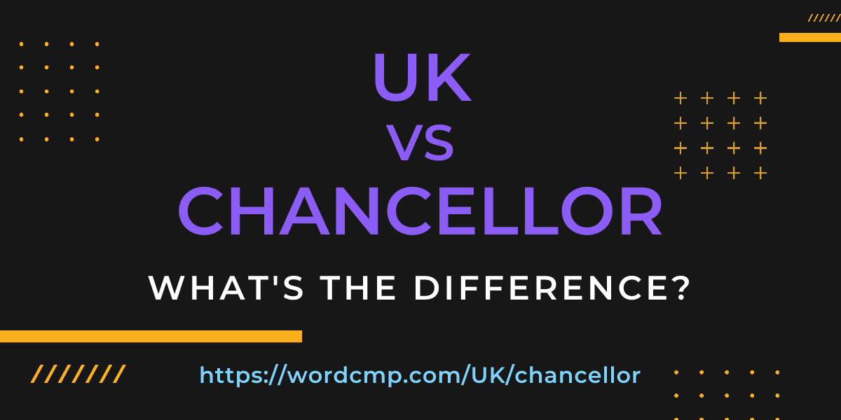 Difference between UK and chancellor