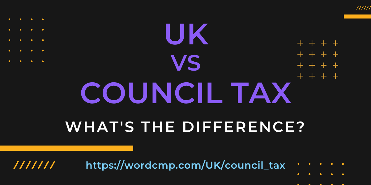 Difference between UK and council tax
