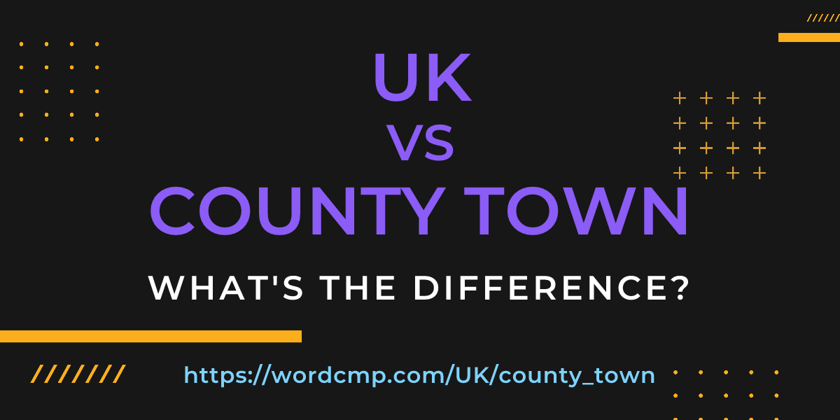 Difference between UK and county town
