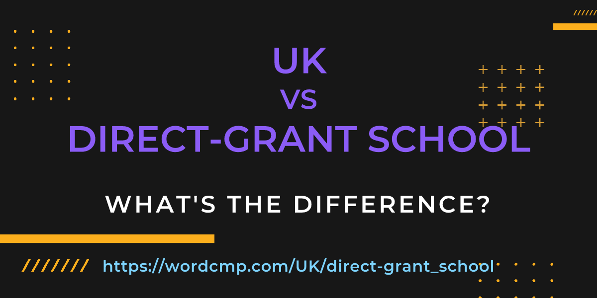 Difference between UK and direct-grant school