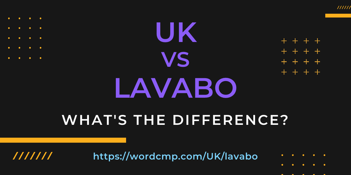 Difference between UK and lavabo