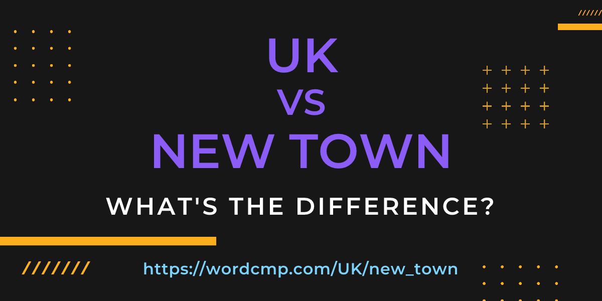 Difference between UK and new town