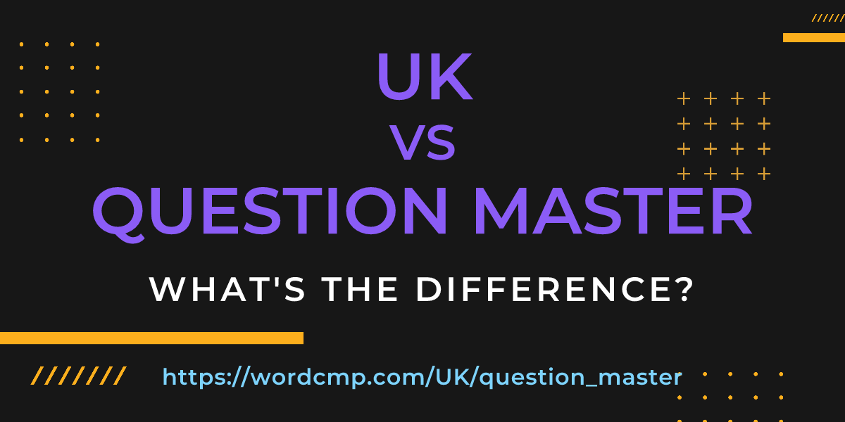 Difference between UK and question master