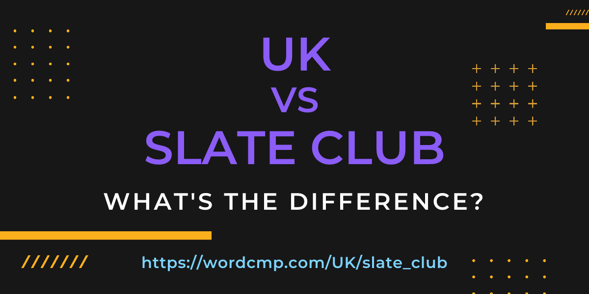 Difference between UK and slate club