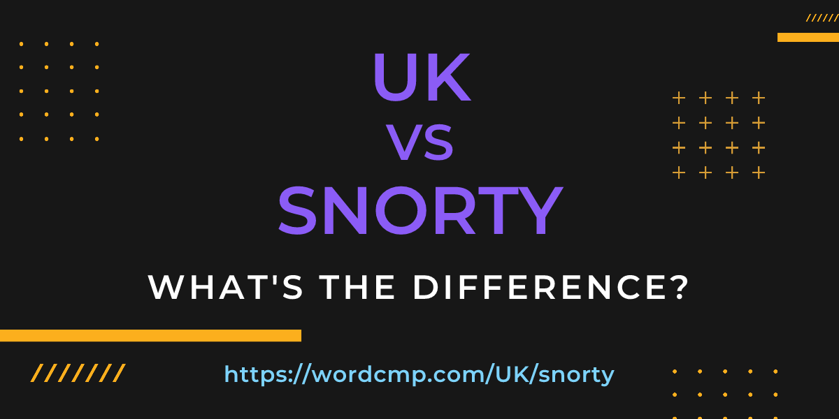 Difference between UK and snorty