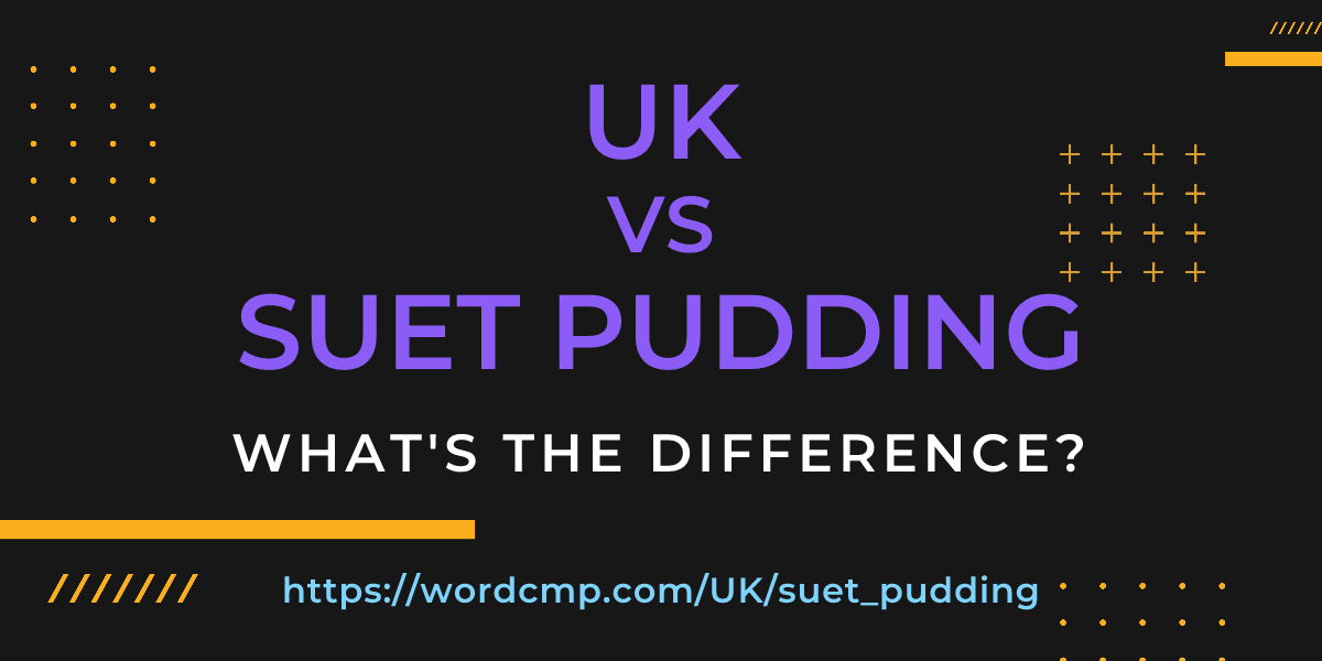 Difference between UK and suet pudding