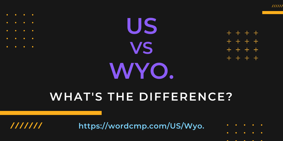 Difference between US and Wyo.