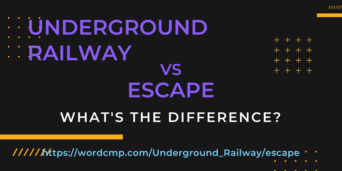 Difference between Underground Railway and escape