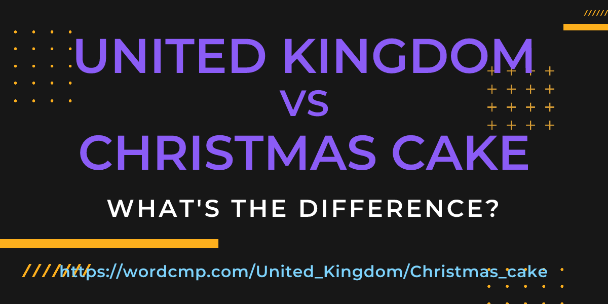 Difference between United Kingdom and Christmas cake