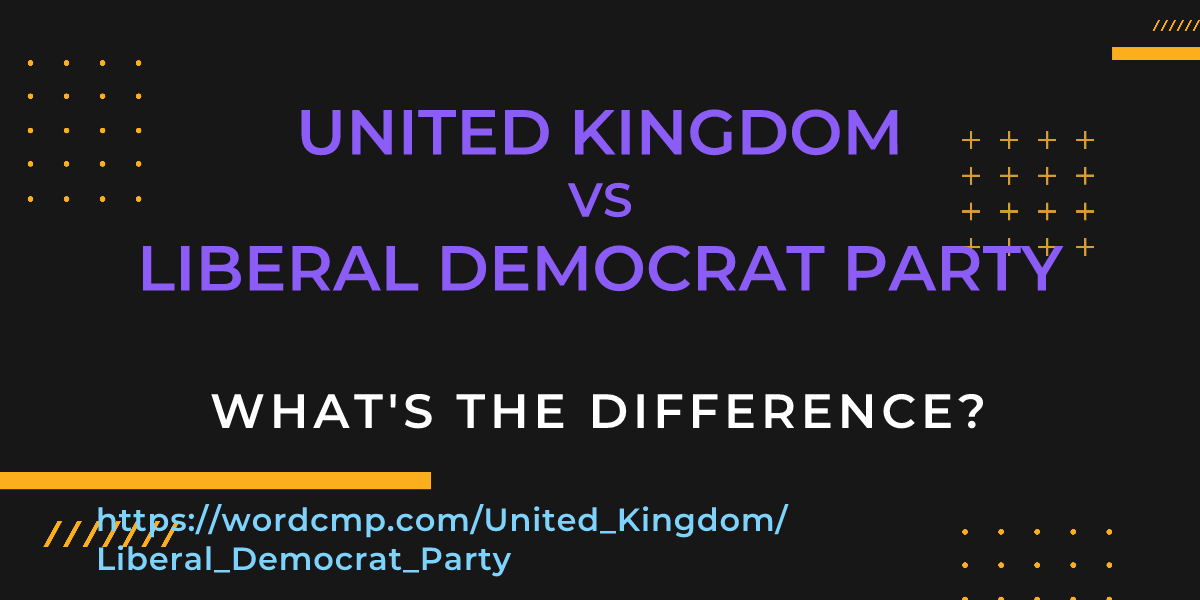 Difference between United Kingdom and Liberal Democrat Party