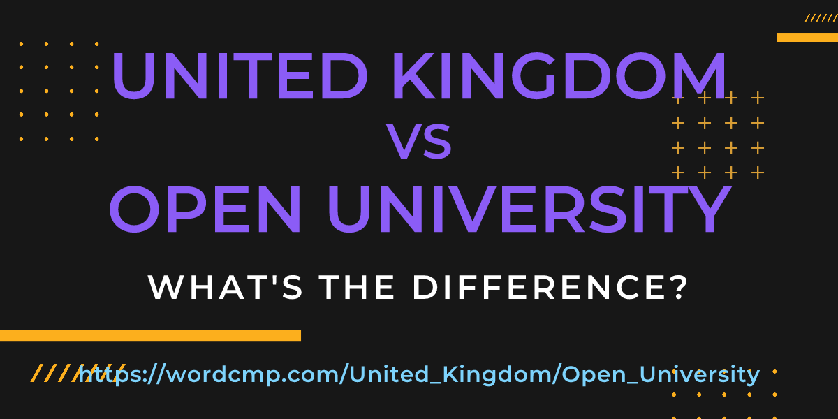 Difference between United Kingdom and Open University