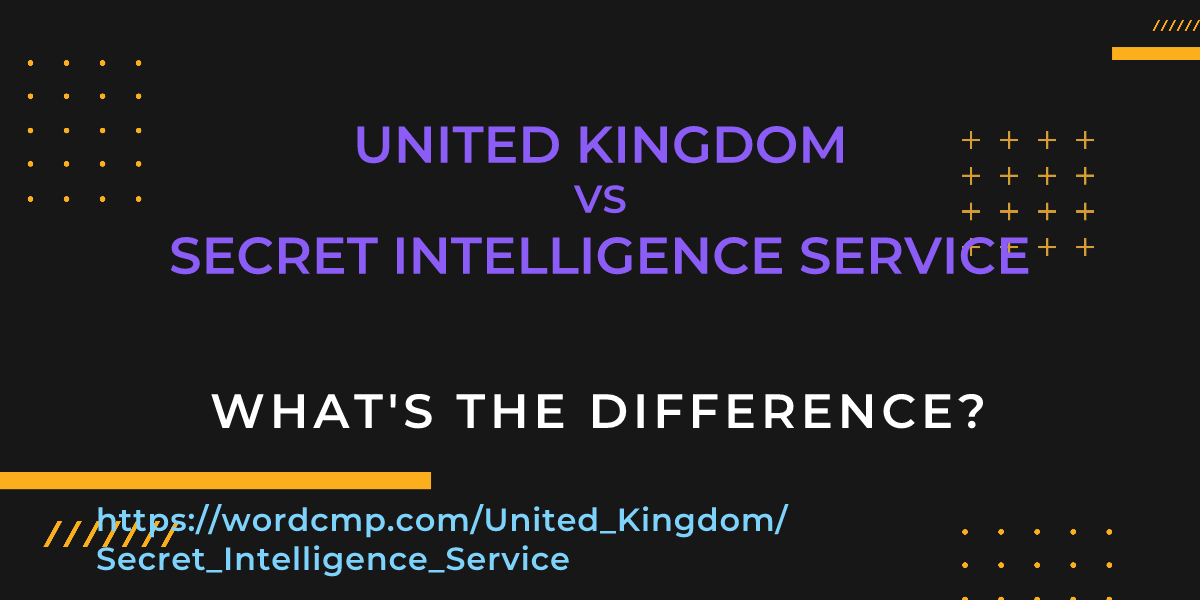 Difference between United Kingdom and Secret Intelligence Service