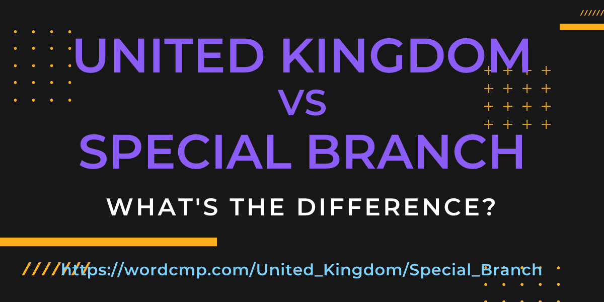 Difference between United Kingdom and Special Branch