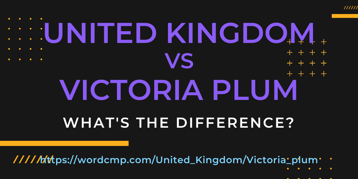 Difference between United Kingdom and Victoria plum