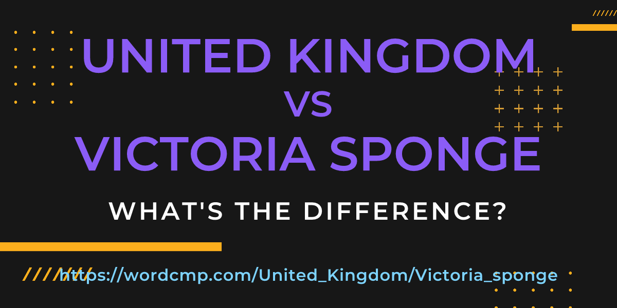 Difference between United Kingdom and Victoria sponge