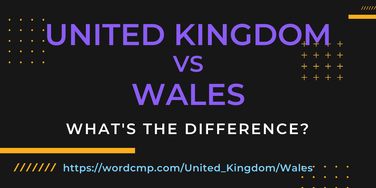 Difference between United Kingdom and Wales