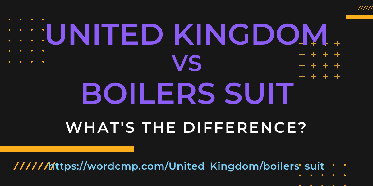 Difference between United Kingdom and boilers suit