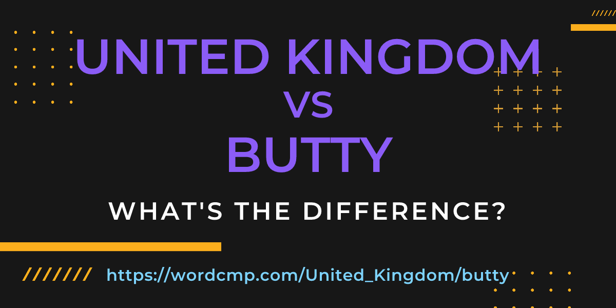 Difference between United Kingdom and butty