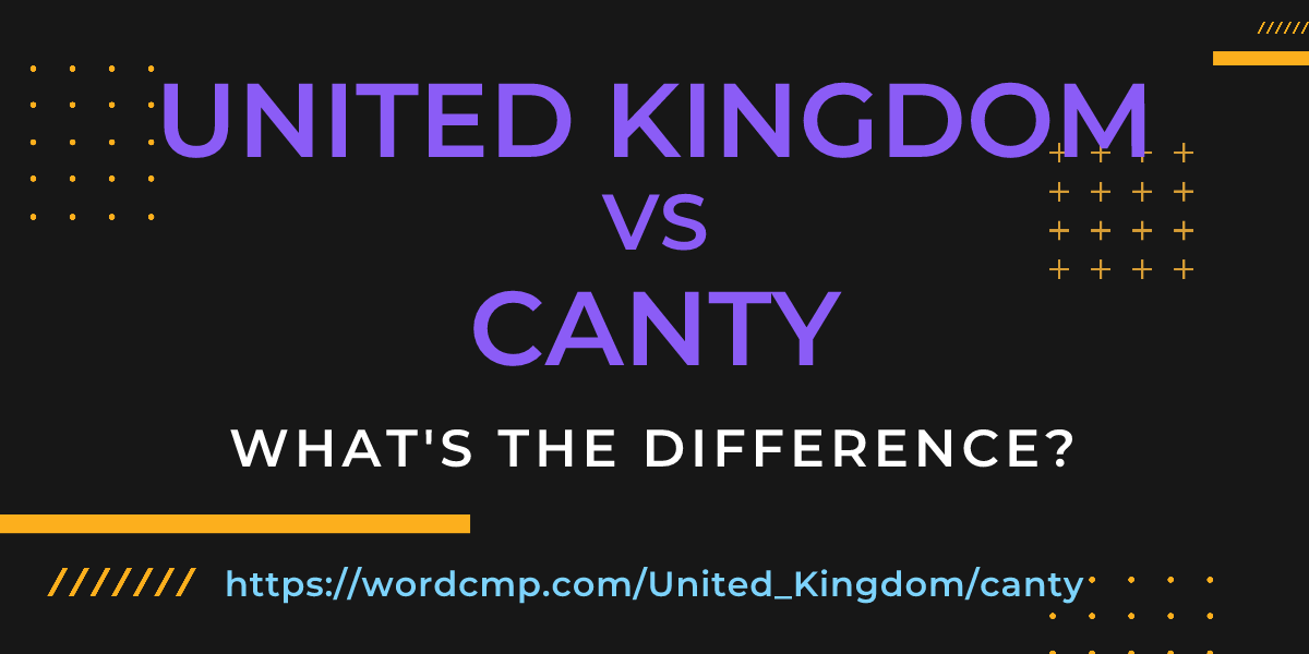 Difference between United Kingdom and canty