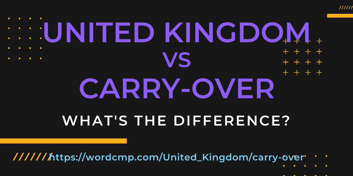Difference between United Kingdom and carry-over