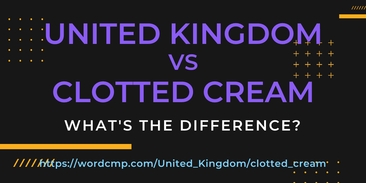 Difference between United Kingdom and clotted cream
