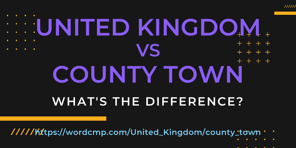 Difference between United Kingdom and county town