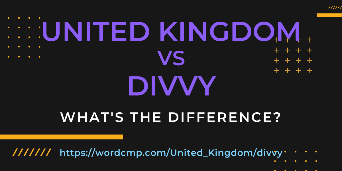 Difference between United Kingdom and divvy