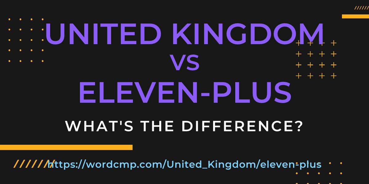 Difference between United Kingdom and eleven-plus