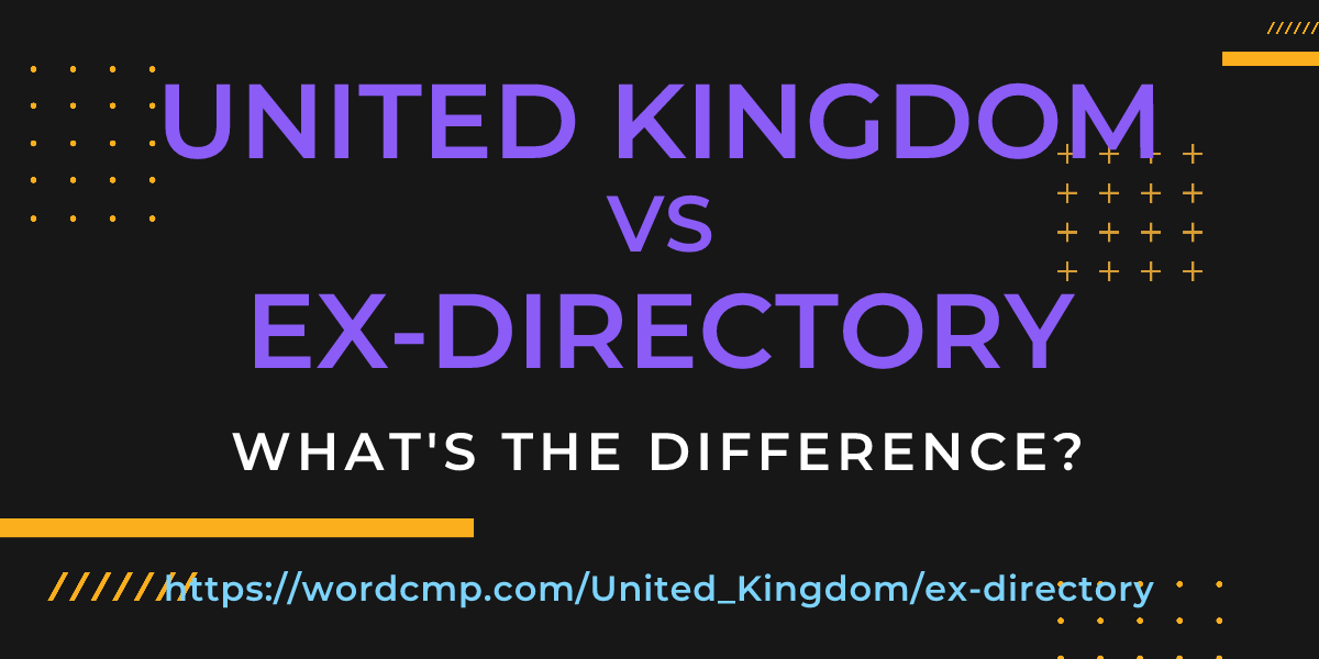 Difference between United Kingdom and ex-directory