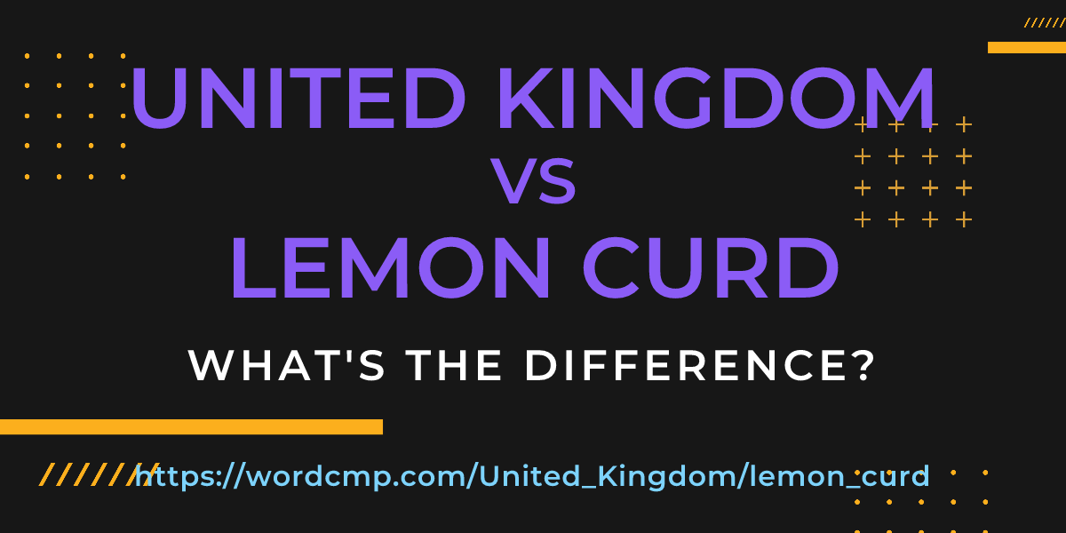 Difference between United Kingdom and lemon curd