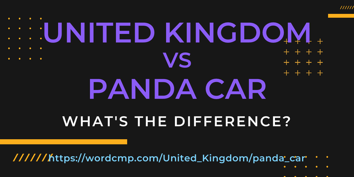 Difference between United Kingdom and panda car