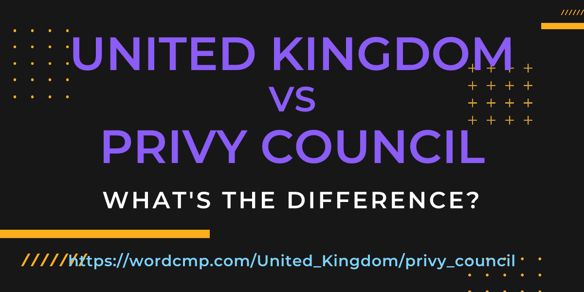 Difference between United Kingdom and privy council