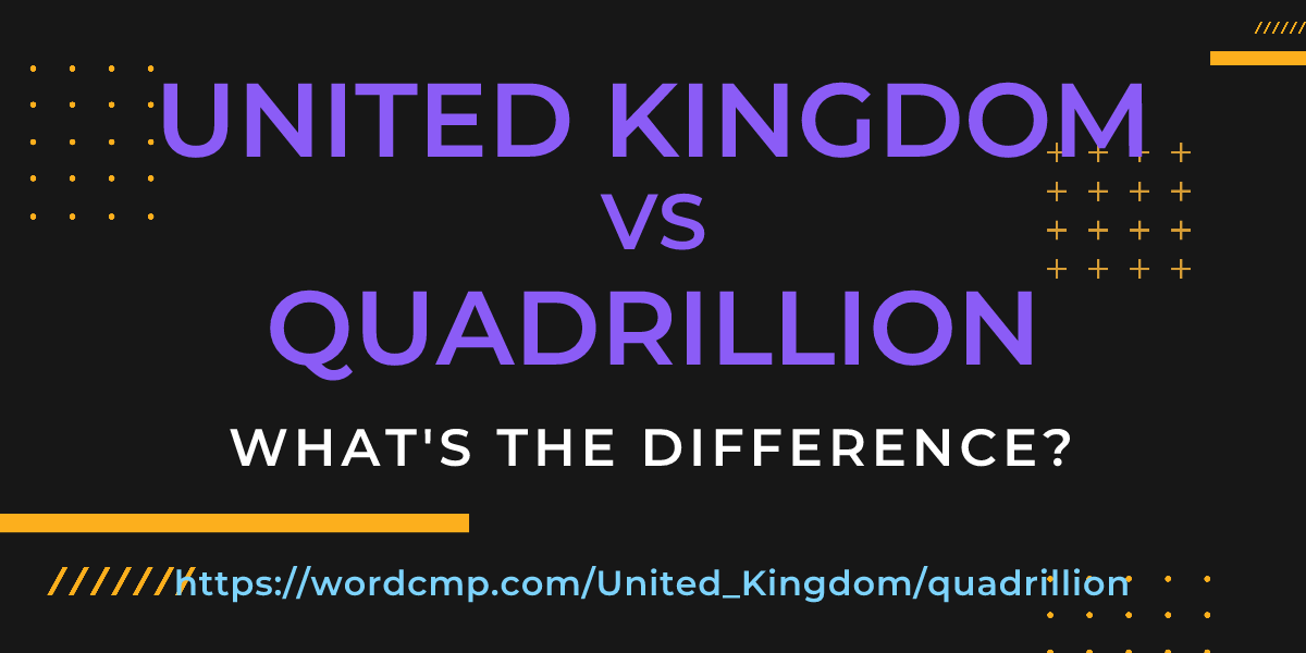 Difference between United Kingdom and quadrillion