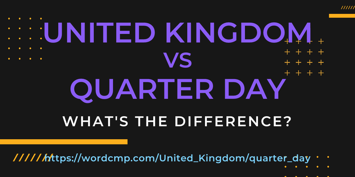 Difference between United Kingdom and quarter day