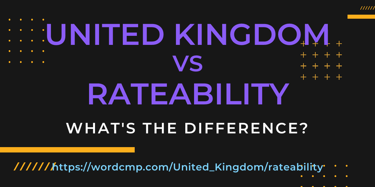 Difference between United Kingdom and rateability