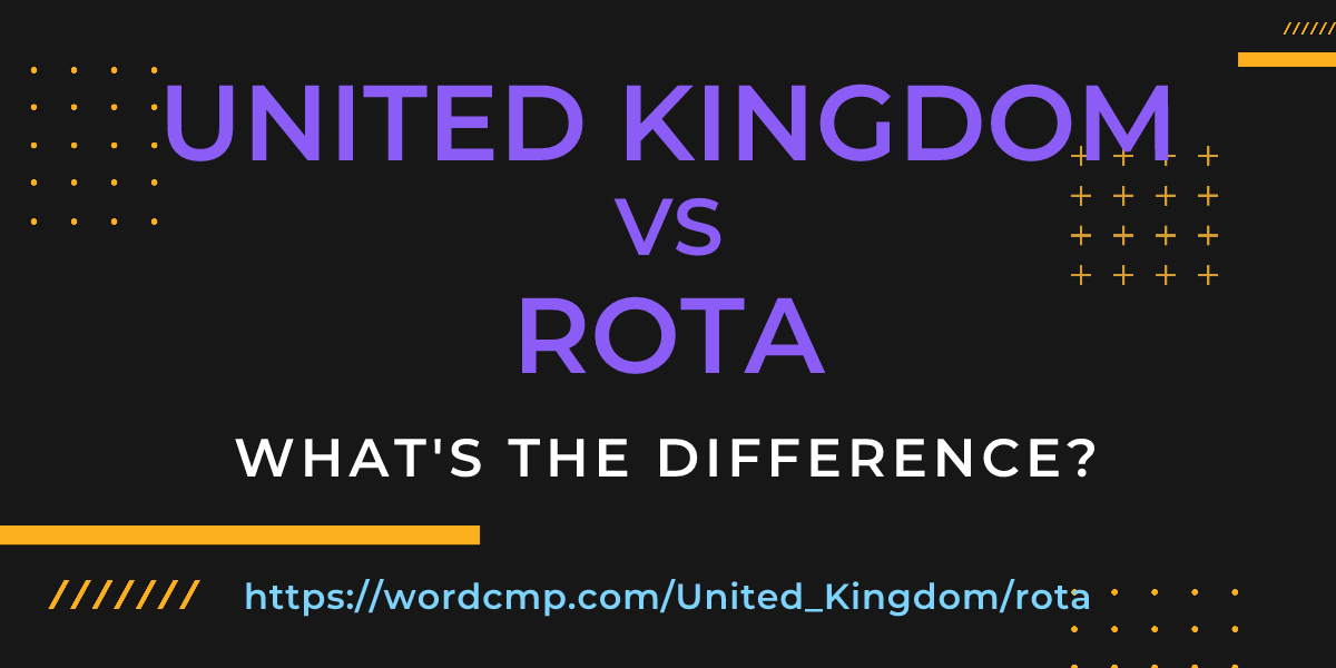 Difference between United Kingdom and rota