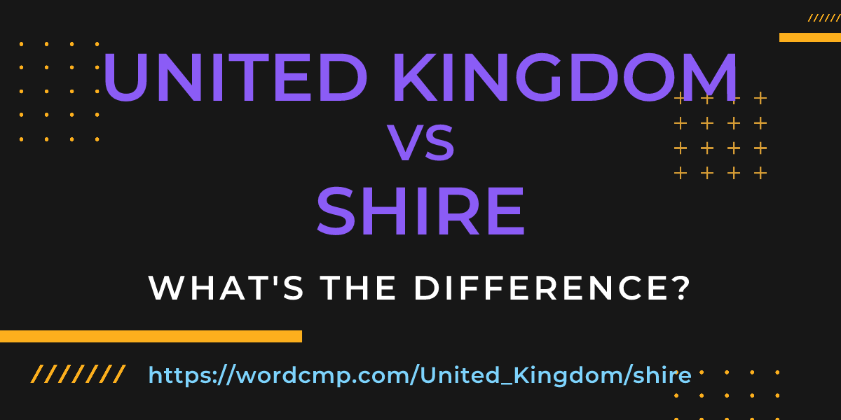 Difference between United Kingdom and shire