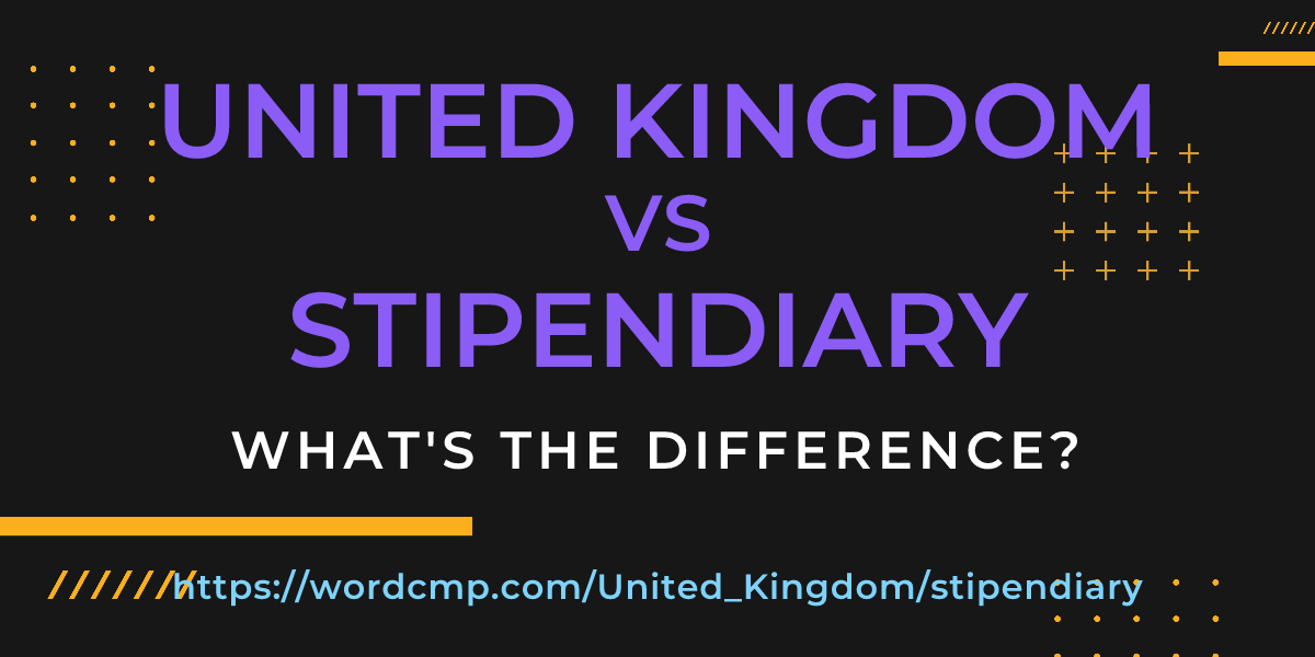 Difference between United Kingdom and stipendiary